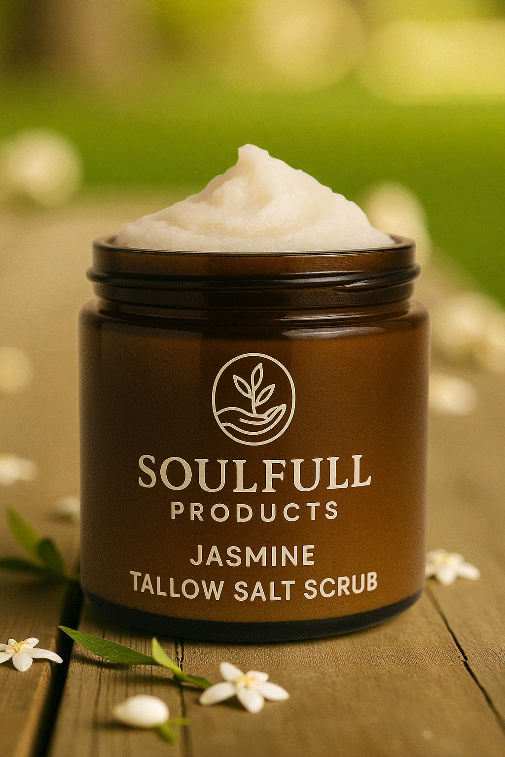 Jasmine whipped tallow salt scrub