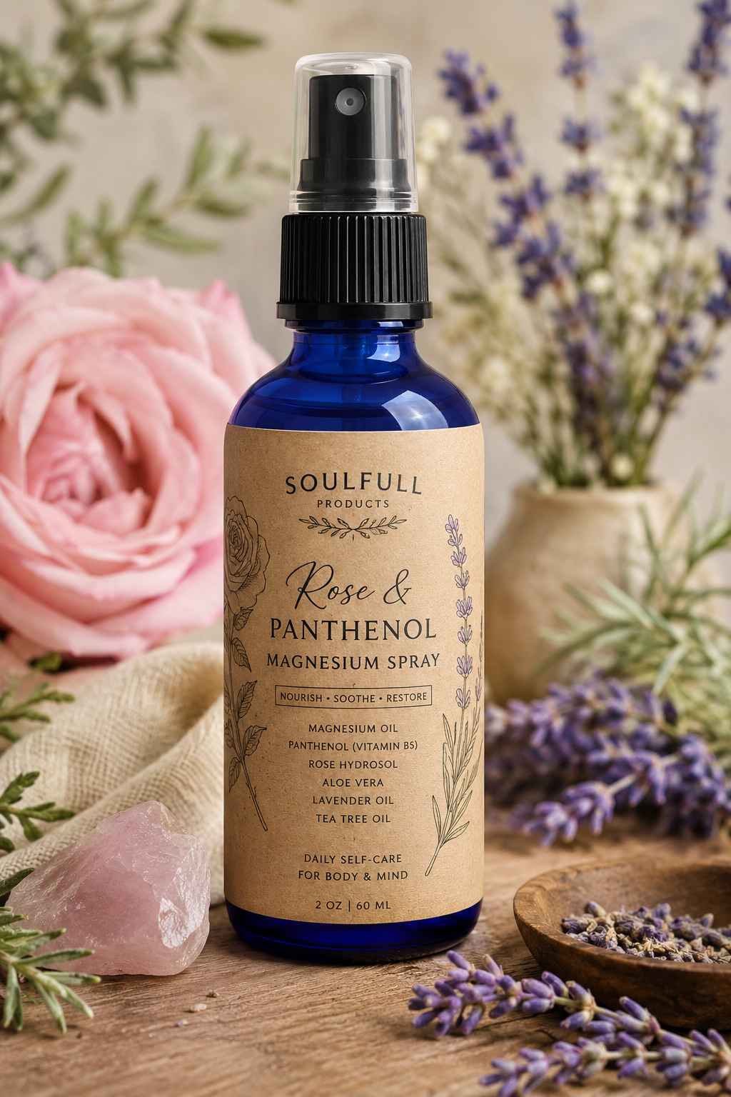 Rose & Panthenol Magnesium Body Mist