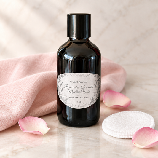 Rose micellar water with revised label